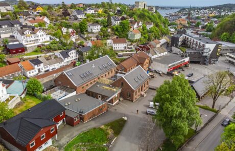 Oversiktsbilder av det gamle fengslet i Arendal