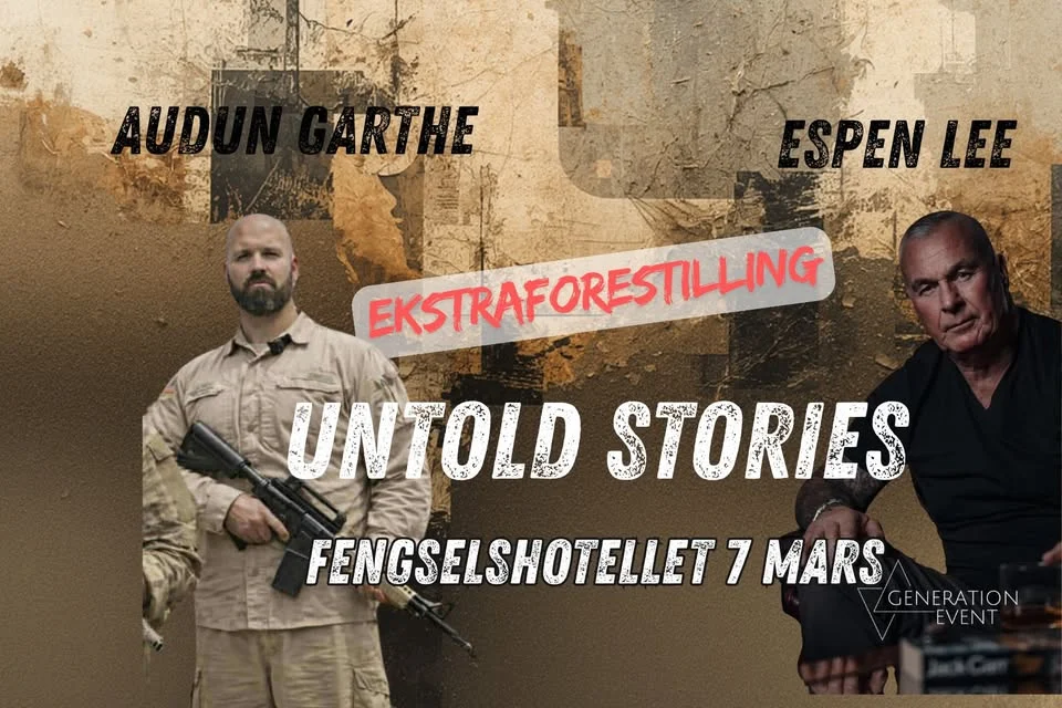 Audun Garthe og Espen Lee talk show event